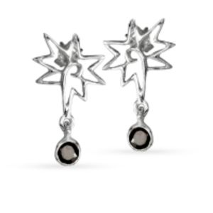 Artisan Handmade Garnet Starburst Earrings